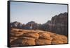 Jacki Arevalo Hiking The Petrified Sand Dunes, Snow Canyon State Park, Utah-Louis Arevalo-Framed Stretched Canvas