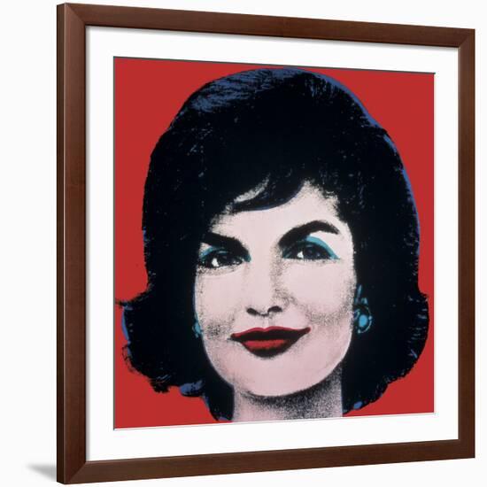 Jackie, 1964 (on red)-Andy Warhol-Framed Art Print