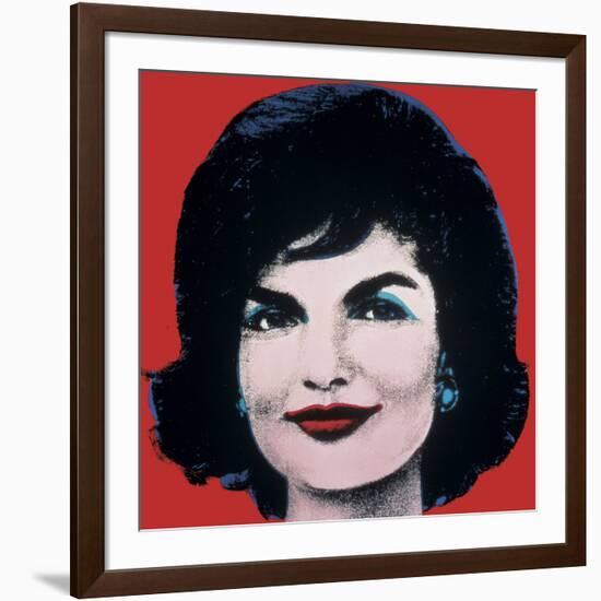 Jackie, 1964 (on red)-Andy Warhol-Framed Art Print