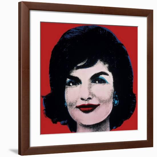 Jackie, c.1964 (On Red)-Andy Warhol-Framed Giclee Print