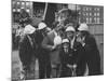 Jackie Gleason, Toots Shor and Jack Demsey at Ground Breaking Ceremony for New Restaraunt-null-Mounted Premium Photographic Print