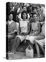 Jackie Kennedy and Her Sister Princess Lee Radziwill in Epidaurus Thetare to Attend Tragedy Electra-null-Stretched Canvas