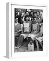 Jackie Kennedy and Her Sister Princess Lee Radziwill in Epidaurus Thetare to Attend Tragedy Electra-null-Framed Photo