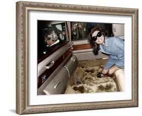 Jackie Kennedy Onassis Leaving London Airport, Aristotle Onassis Driving, 15th November 1968-null-Framed Photo