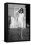 Jackie Kennedy Onassis (Nina Ricci Sunglasses, Gucci Bag) Leaving Crillon Hotel, Paris, 1970-null-Framed Stretched Canvas