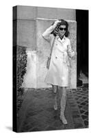 Jackie Kennedy Onassis (Nina Ricci Sunglasses, Gucci Bag) Leaving Crillon Hotel, Paris, 1970-null-Stretched Canvas