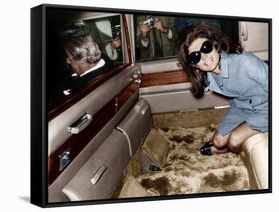 Jackie Kennedy Onassis-null-Framed Stretched Canvas