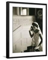 Jackie Kennedy Throwing the Bouquet-Toni Frissell-Framed Photo