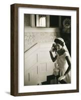 Jackie Kennedy Throwing the Bouquet-Toni Frissell-Framed Photo