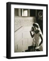 Jackie Kennedy Throwing the Bouquet-Toni Frissell-Framed Photo