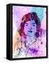 Jackie Kennedy Watercolor-Anna Malkin-Framed Stretched Canvas