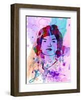 Jackie Kennedy Watercolor-Anna Malkin-Framed Art Print