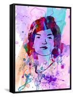 Jackie Kennedy Watercolor-Anna Malkin-Framed Stretched Canvas