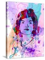 Jackie Kennedy Watercolor-Anna Malkin-Stretched Canvas