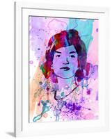 Jackie Kennedy Watercolor-Anna Malkin-Framed Art Print