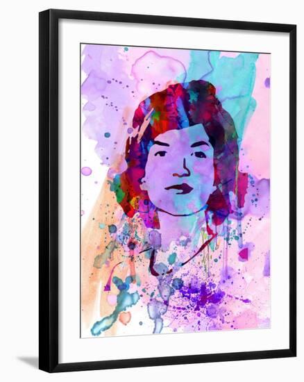 Jackie Kennedy Watercolor-Anna Malkin-Framed Art Print