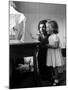 Jackie Kennedy, Wife of Sen, and Daughter Caroline Watching Bird in Cage, at Home-Alfred Eisenstaedt-Mounted Photographic Print