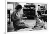 Jackie Kennedy, Wife of Sen, Cutting Out Newspaper Clippings Next to Open Scrapbook-Alfred Eisenstaedt-Framed Photographic Print