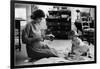 Jackie Kennedy, Wife of Sen, Cutting Out Newspaper Clippings Next to Open Scrapbook-Alfred Eisenstaedt-Framed Photographic Print