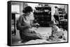 Jackie Kennedy, Wife of Sen, Cutting Out Newspaper Clippings Next to Open Scrapbook-Alfred Eisenstaedt-Framed Stretched Canvas