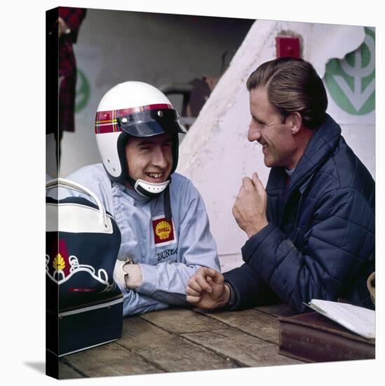 Jackie Stewart and Graham Hill Chatting, Monaco Grand Prix, Monte Carlo, 1966-null-Stretched Canvas