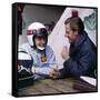 Jackie Stewart and Graham Hill Chatting, Monaco Grand Prix, Monte Carlo, 1966-null-Framed Stretched Canvas
