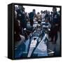 Jackie Stewart at the Wheel of a Racing Car, Driving for Tyrrell, C1971-C1973-null-Framed Stretched Canvas