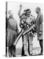 Jackie Stewart, Celebrating Victory at the Dutch Grand Prix, Zandvoort, 1968-null-Stretched Canvas