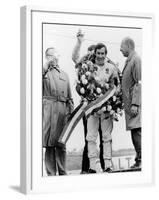 Jackie Stewart, Celebrating Victory at the Dutch Grand Prix, Zandvoort, 1968-null-Framed Photographic Print