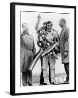 Jackie Stewart, Celebrating Victory at the Dutch Grand Prix, Zandvoort, 1968-null-Framed Photographic Print