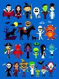 Monsters Mash Halloween Characters-jacklooser-Art Print