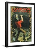 Jackson, California - Miner-Lantern Press-Framed Art Print