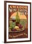 Jackson, California - Wine-Lantern Press-Framed Art Print