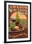 Jackson, California - Wine-Lantern Press-Framed Art Print