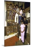Jackson Five Michael, Marlon, Tito, Jermaine, Jackie and Parents Mr. and Mrs. Joseph Jackson-John Olson-Mounted Premium Photographic Print