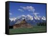 Jackson Hole Homestead and Grand Teton Range, Grand Teton National Park, Wyoming, USA-Jamie & Judy Wild-Framed Stretched Canvas