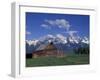 Jackson Hole Homestead and Grand Teton Range, Grand Teton National Park, Wyoming, USA-Jamie & Judy Wild-Framed Premium Photographic Print