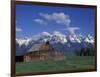 Jackson Hole Homestead and Grand Teton Range, Grand Teton National Park, Wyoming, USA-Jamie & Judy Wild-Framed Photographic Print