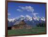 Jackson Hole Homestead and Grand Teton Range, Grand Teton National Park, Wyoming, USA-Jamie & Judy Wild-Framed Photographic Print