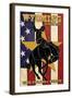 Jackson Hole, Wyoming - Bronco and Star-Lantern Press-Framed Art Print