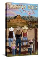 Jackson Hole, Wyoming - Cowgirls-Lantern Press-Stretched Canvas
