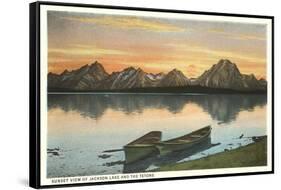 Jackson Lake and Tetons, Wyoming-null-Framed Stretched Canvas