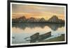 Jackson Lake and Tetons, Wyoming-null-Framed Art Print