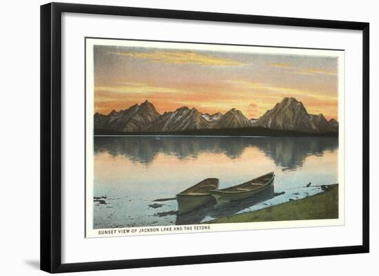 Jackson Lake and Tetons, Wyoming-null-Framed Art Print