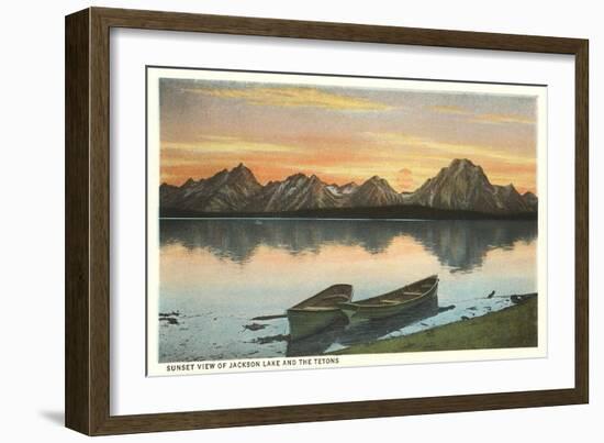 Jackson Lake and Tetons, Wyoming-null-Framed Art Print