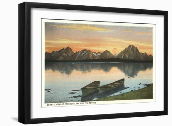 Jackson Lake and Tetons, Wyoming-null-Framed Art Print