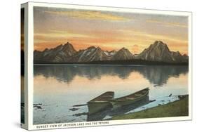 Jackson Lake and Tetons, Wyoming-null-Stretched Canvas