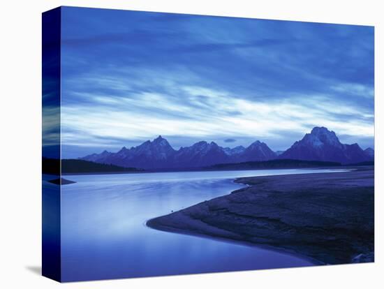 Jackson Lake, Grand Teton National Park, Wyoming, USA-Walter Bibikow-Stretched Canvas