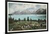 Jackson Lake, Grand Tetons-null-Framed Art Print