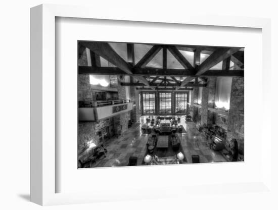 Jackson Lake Lodge Grand Tetons BW-Steve Gadomski-Framed Photographic Print